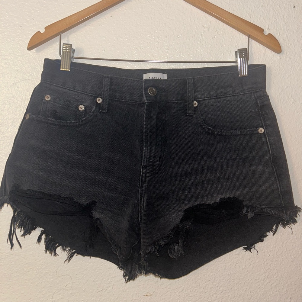 PISTOLA mid/high waist distressed jean shorts